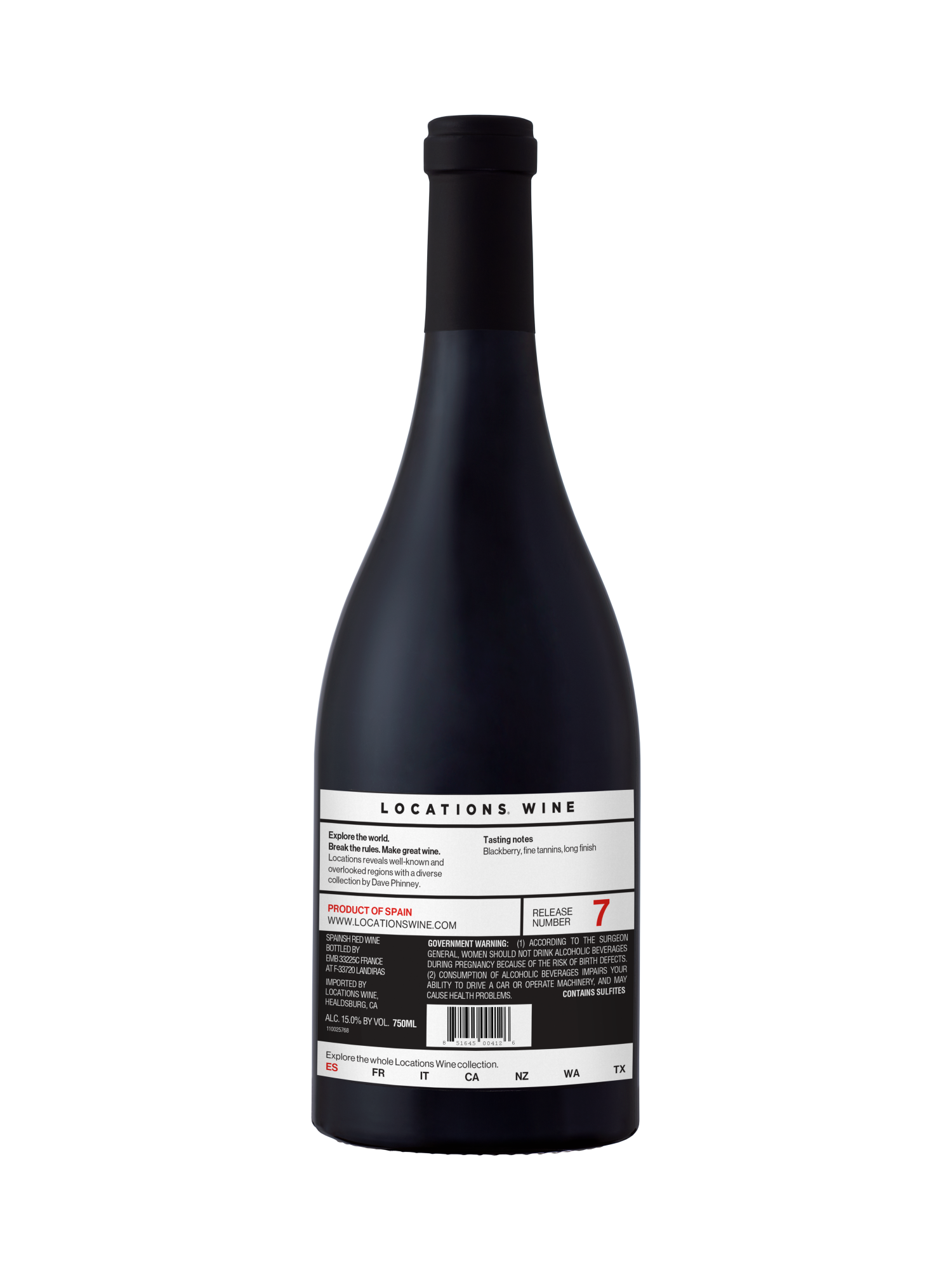 Locations ES Spanish Red Wine 750ML image number 2