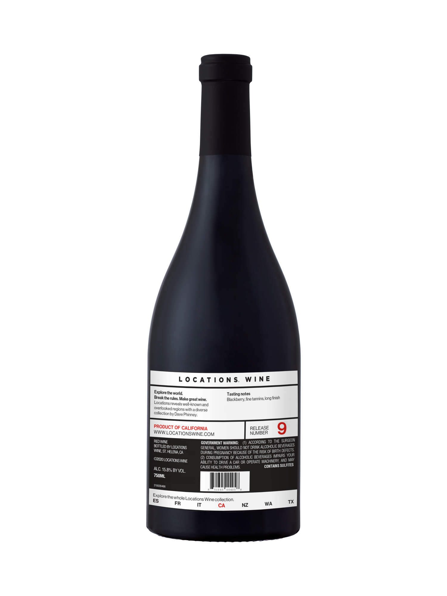 Locations CA California Red Wine 750ML image number 2