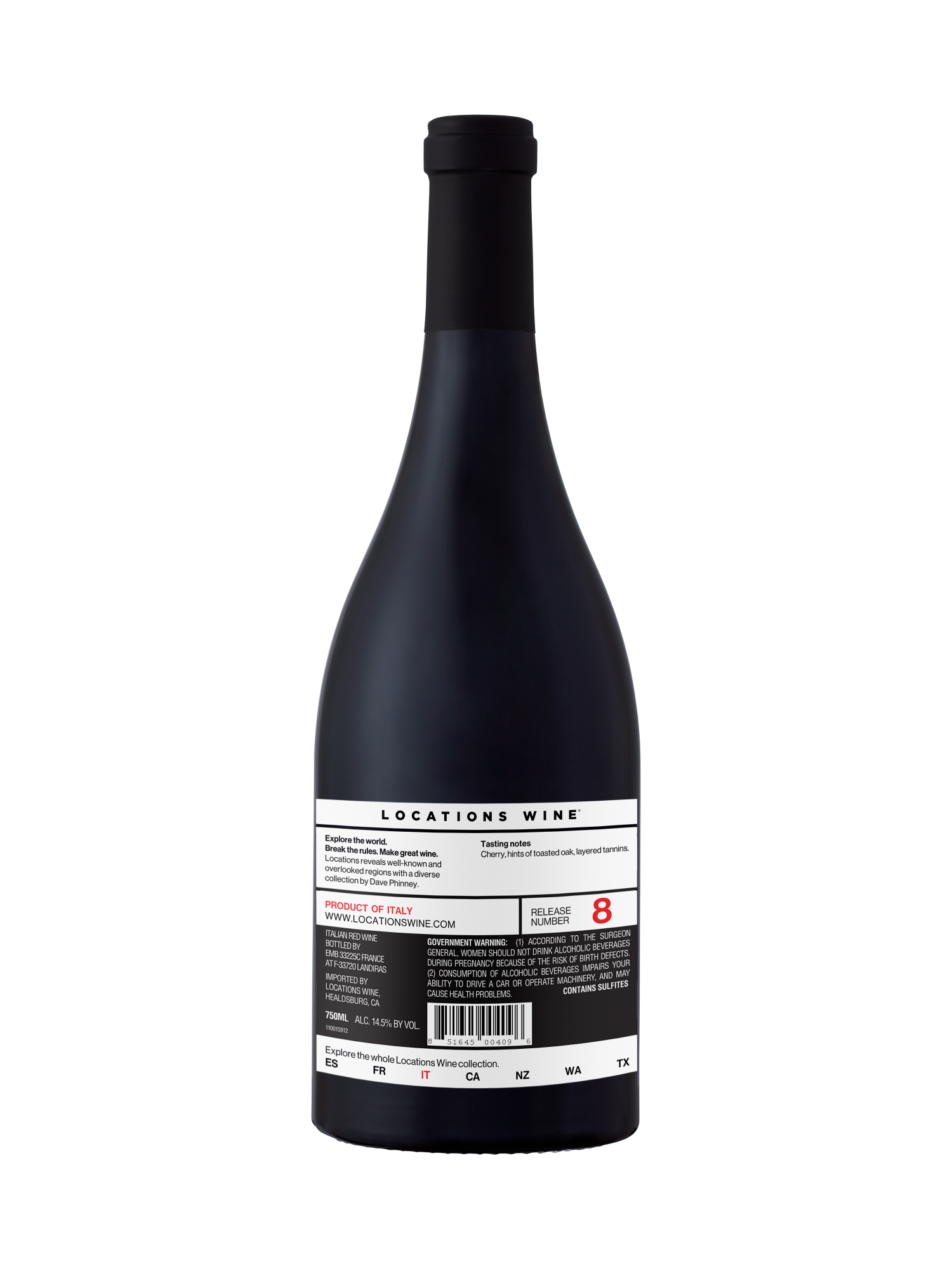 Locations IT Italian Red Wine 750ML image number 2